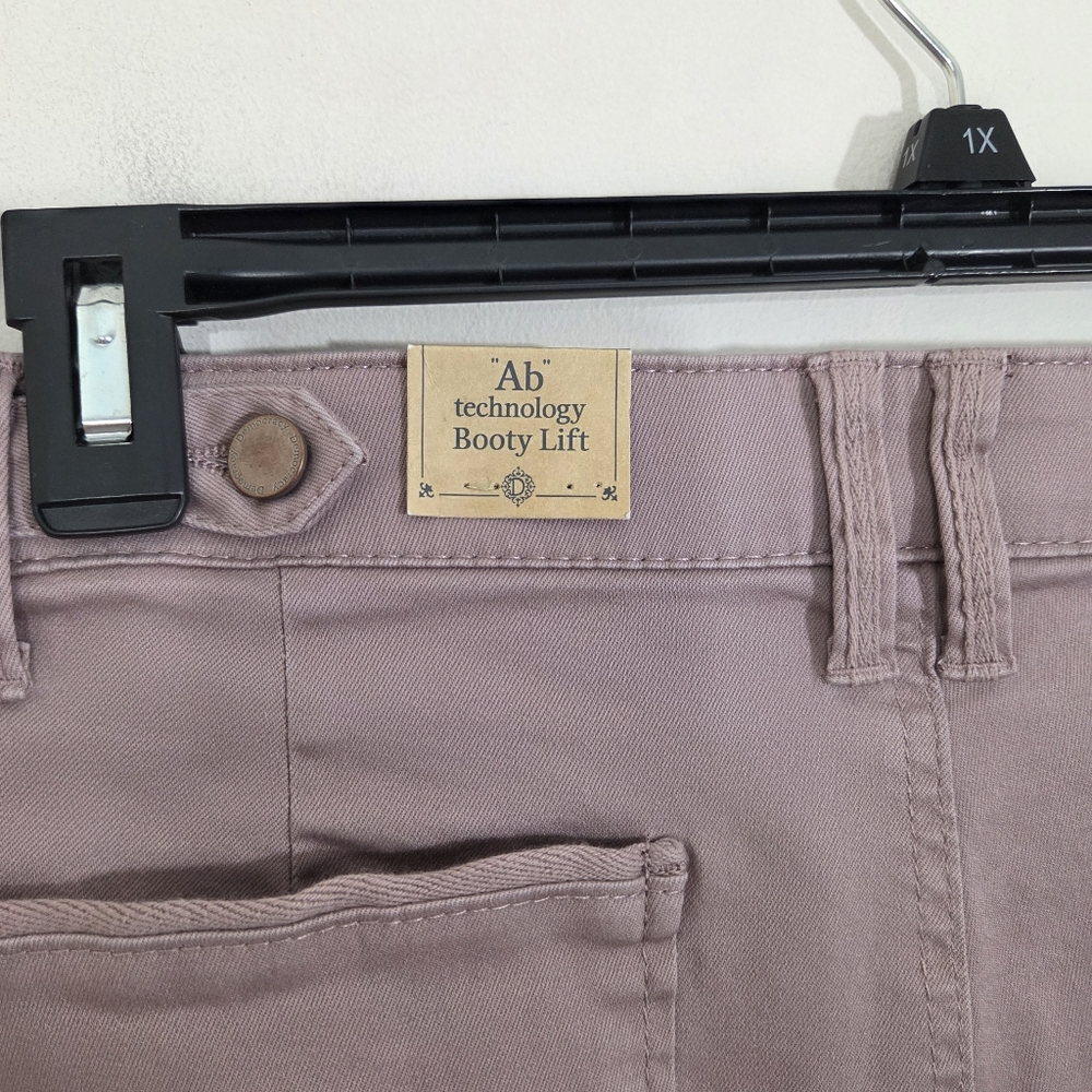 NWT Democracy "Ab" Technology Ankle Skimmer Trouser Mauve Pink Size 14 High Rise - Picture 8 of 11